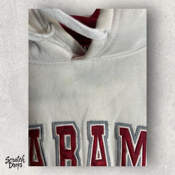 Alabama Crimson Tide Stadium Athletics Fleece Hoodie White Youth Size Medium - Picture 2 of 4